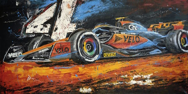 Abstract Motorsport Art Lando Norris McLaren