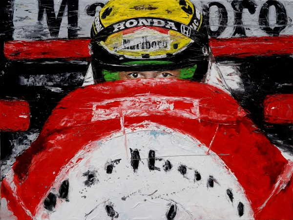 Abstract Motorsport Art Ayrton Senna